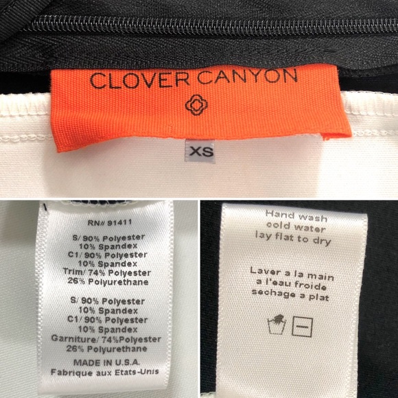 Clover Canyon Dress XS Newgrange Pastures Sleeveless Neoprene Fit Flare - Picture 8 of 12